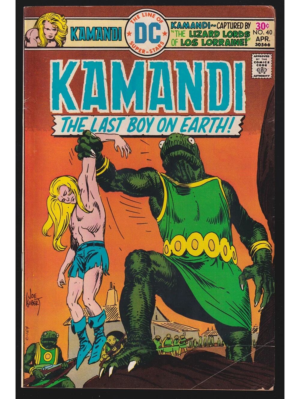 Kamandi Last Boy on Earth #40 April 1976 DC Comics Lizard Lords of Los Lorraine!